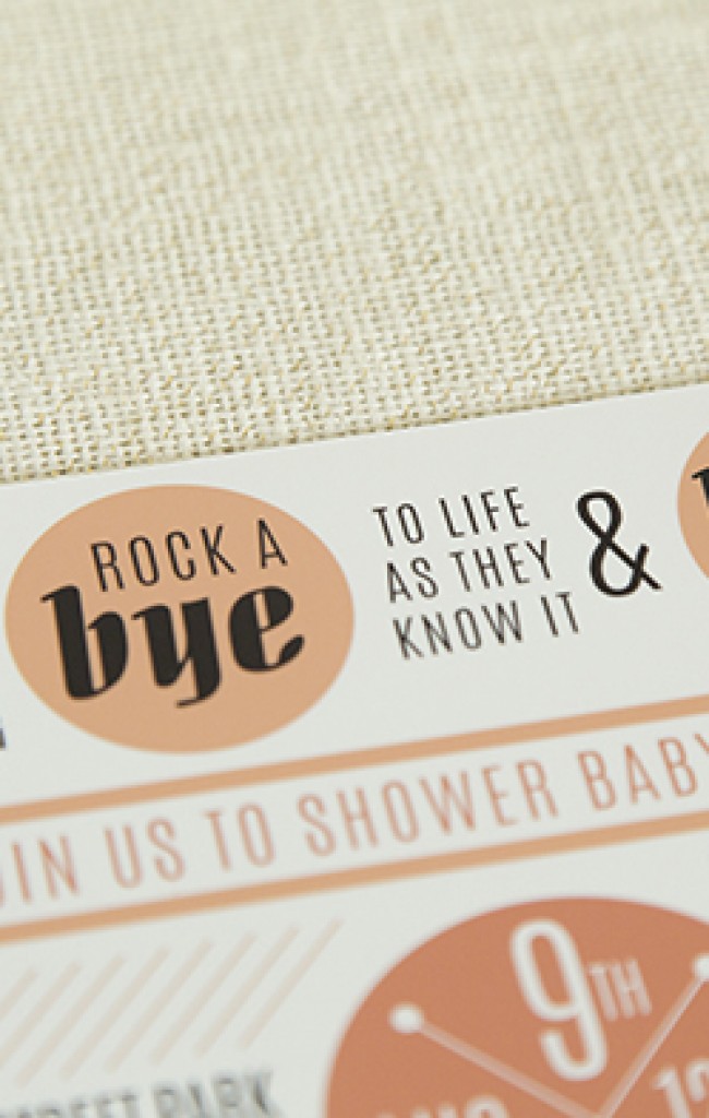 modern baby shower invitation