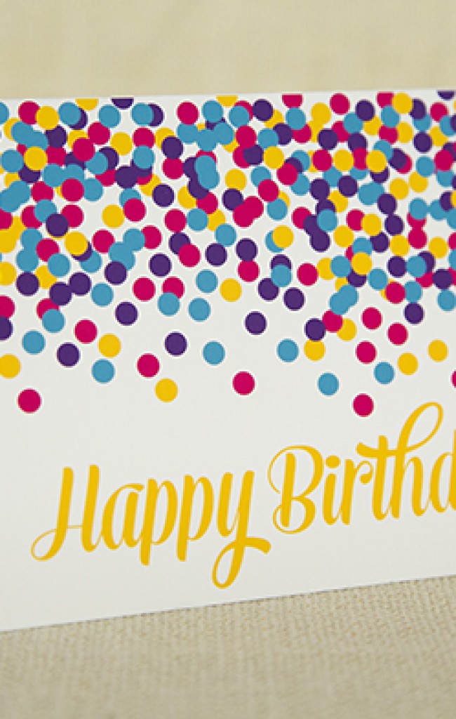 Happy Birthday Card Confetti