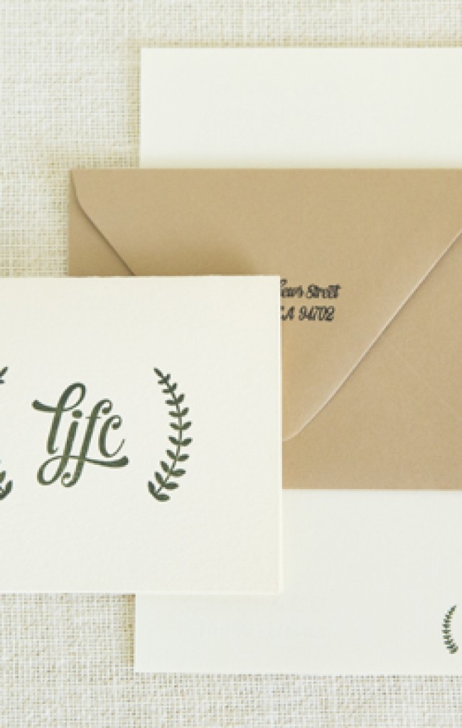 Custom Letterpress Stationery