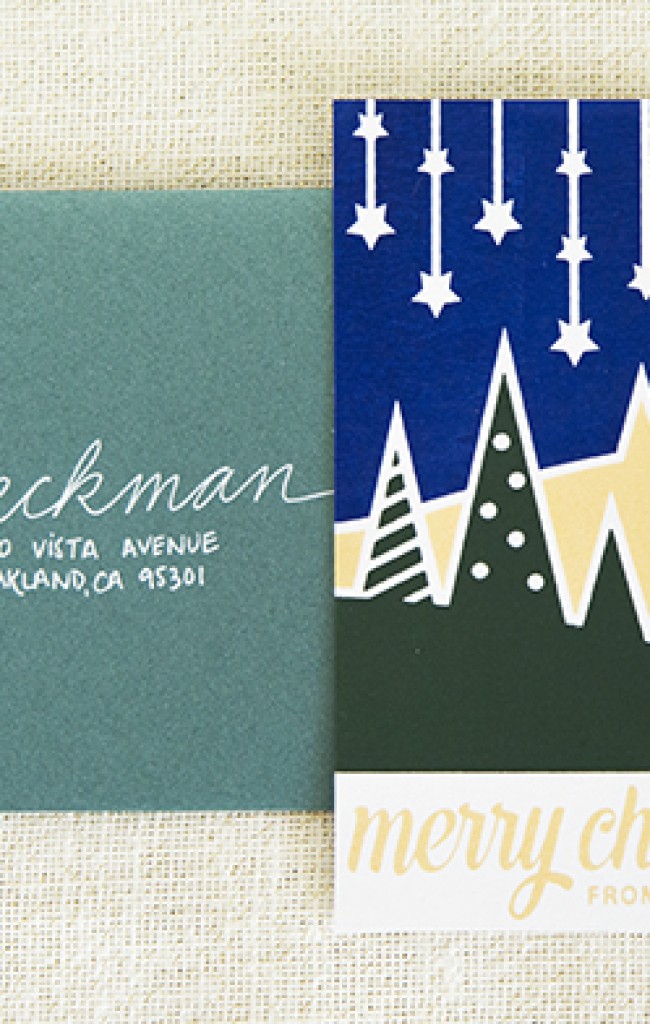 Screen print Christmas Card